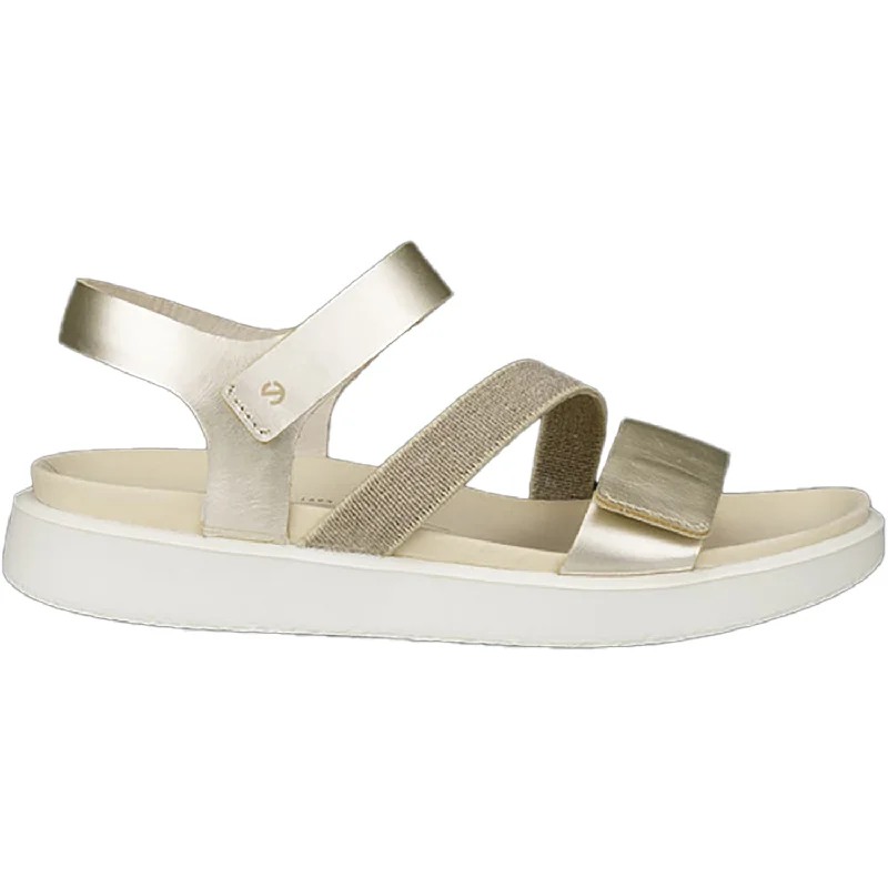 Sandals with sleek soles-Women's Ecco Flowt Pure White Gold