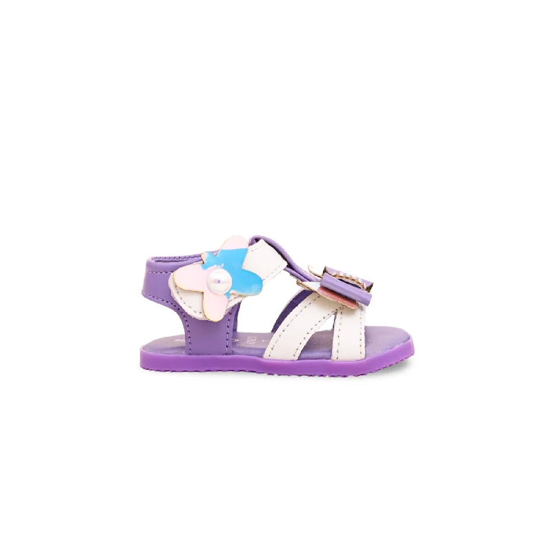 Sandals for muddy soles-Babies Purple Casual Sandal KD0823