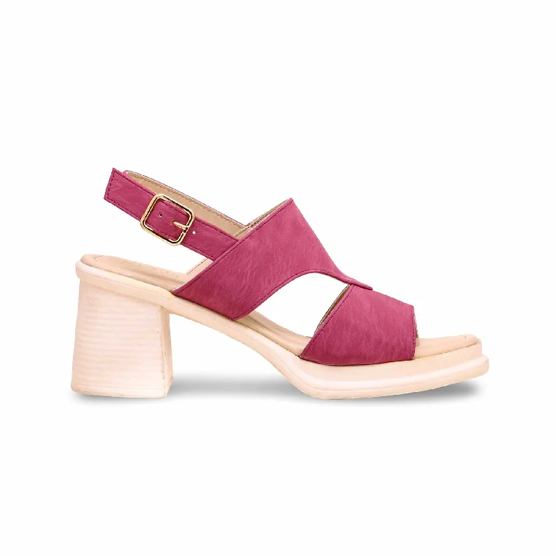 Sandals with slip-on soles-Pink Formal Sandal PU0411