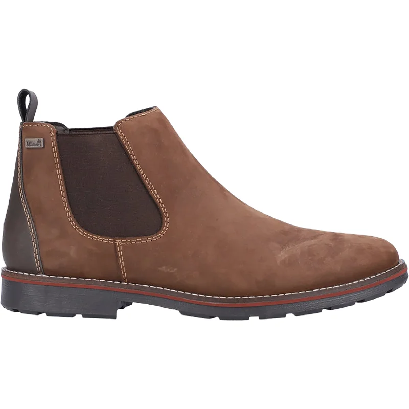 Booties for relaxed snugMen's Rieker 35382-27 Devin 82 Cigar/Moro Nubuck Leather