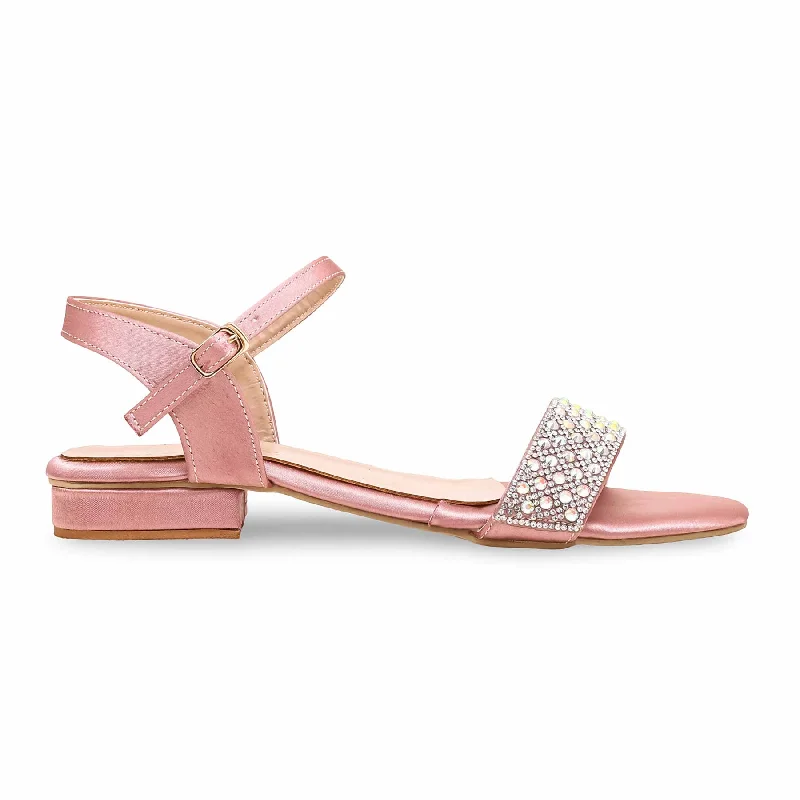 Sandals with soft soles-Pink Fancy Sandal FN6050