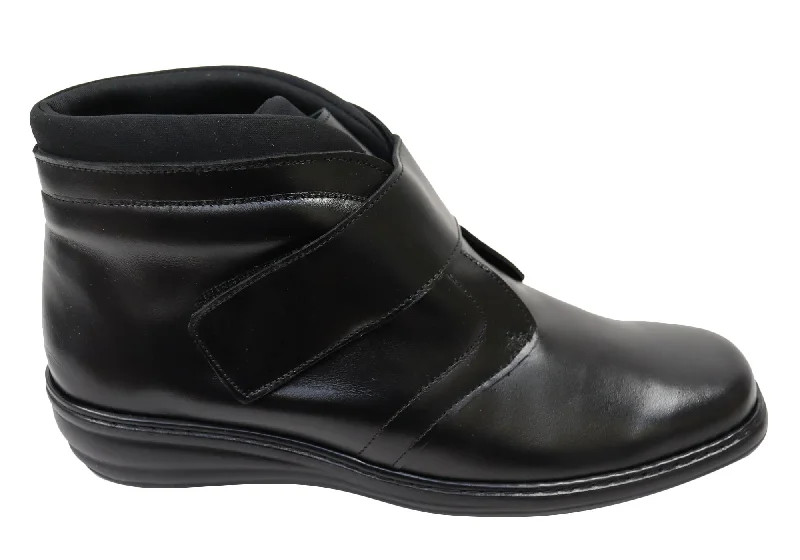 Ankle boots with firm cushion-Mironneli Elaine Womens Comfortable Brazilian Leather Ankle Boots