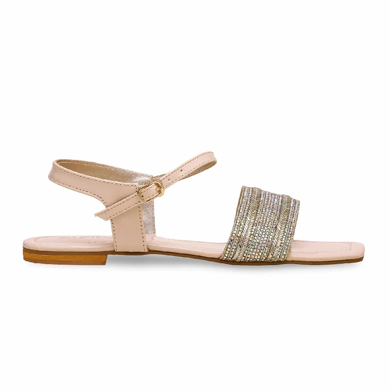 Sandals for daily comfort-Golden Fancy Sandal FN5977