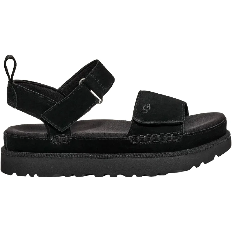 Sandals for humid weather-Women's UGG Goldenstar Black Suede