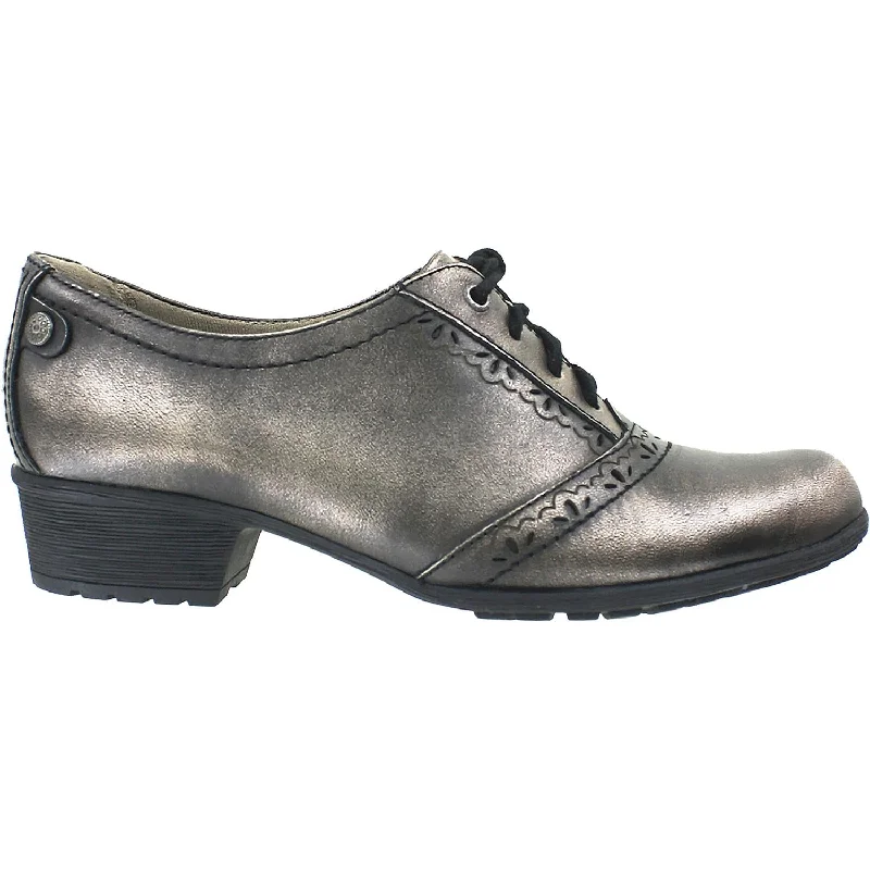 Casual shoes with trendy style-Women's Rockport Cobb Hill Gratasha Oxford Pewter Leather