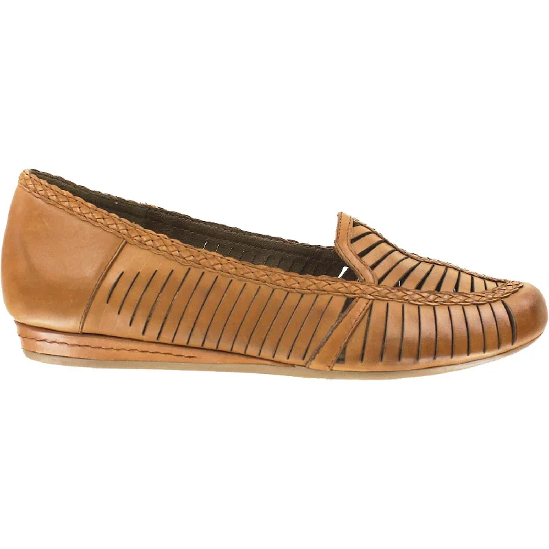 Casual shoes with trendy pattern-Women's Rockport Cobb Hill Galway Woven Loafer Tan Leather