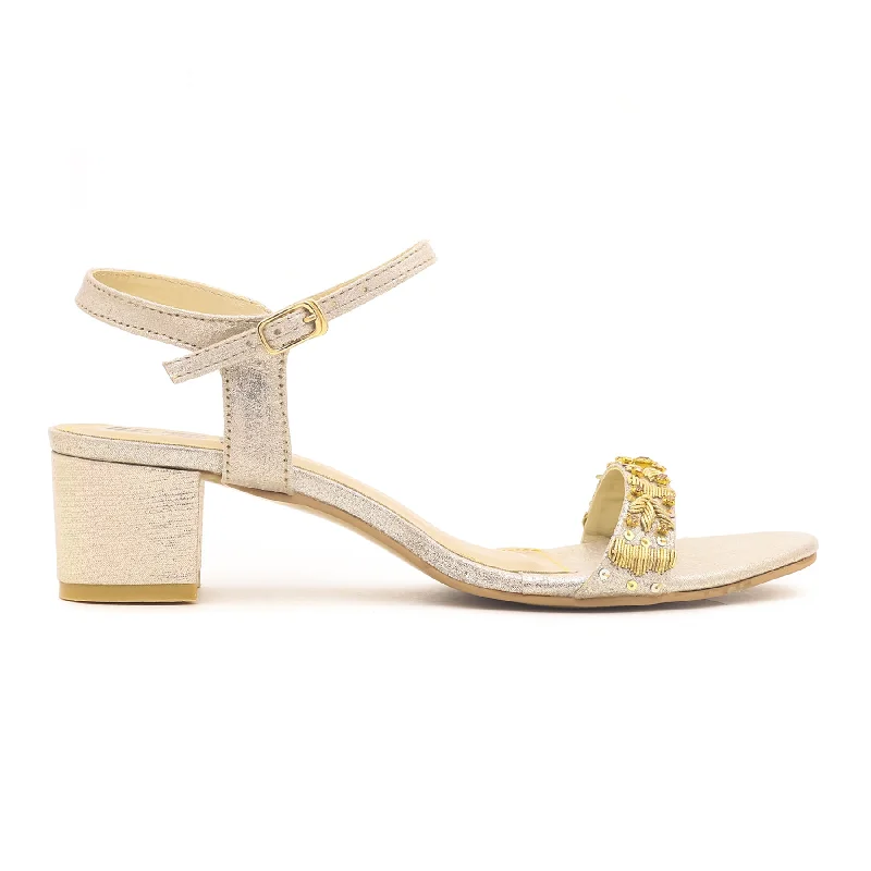 Sandals for daily soles-Golden Fancy Sandal FN5508