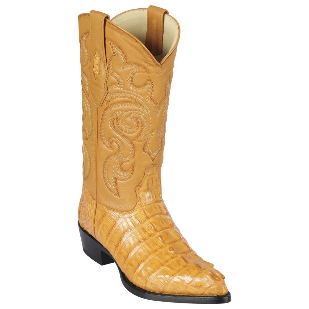 Cowboy boots for western theme partiesLos Altos 990102 Men's Buttercup Genuine Caiman Tail J Toe Cowboy Boots