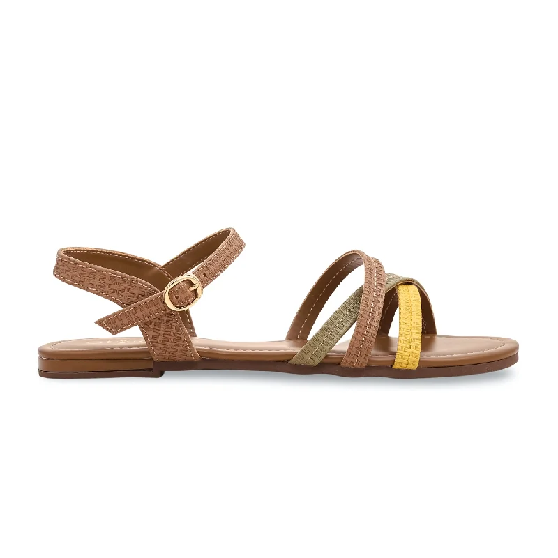 Sandals for casual soles-Brown Formal Sandal FR5248