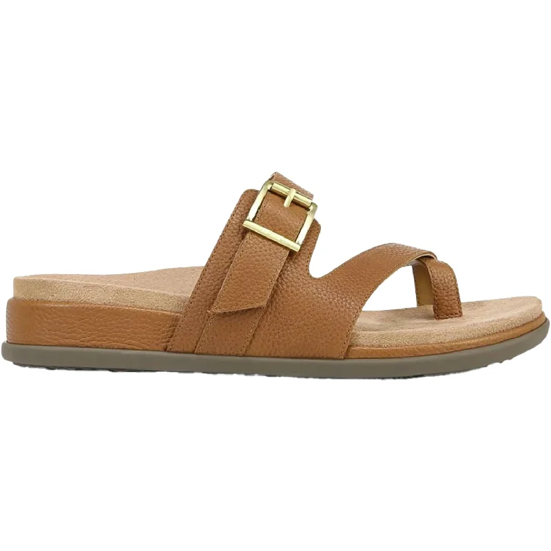 Sandals with trendy heels-Women's Vionic Carmela Tan Leather