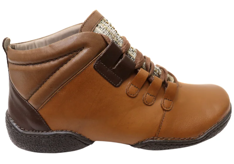 Ankle boots for thrifty wear-J Gean Amber Womens Comfortable Leather Ankle Boots Made In Brazil