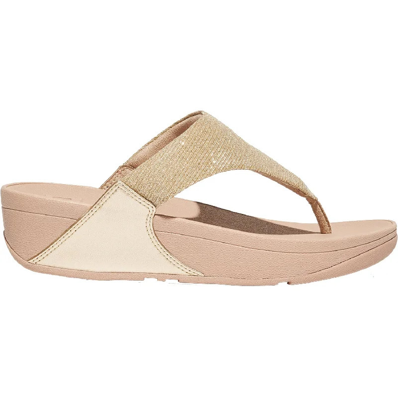 Sandals with durable heels-Women's FitFlop Lulu Shimmerlux Platino Fabric