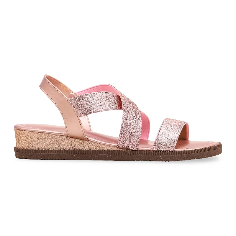 Sandals with firm comfort-Peach Formal Sandal PU0120