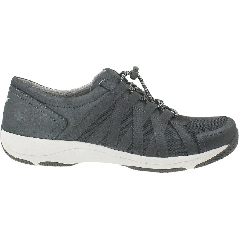 Casual shoes with cool pattern-Women's Dansko Honor Charcoal/Metallic Suede