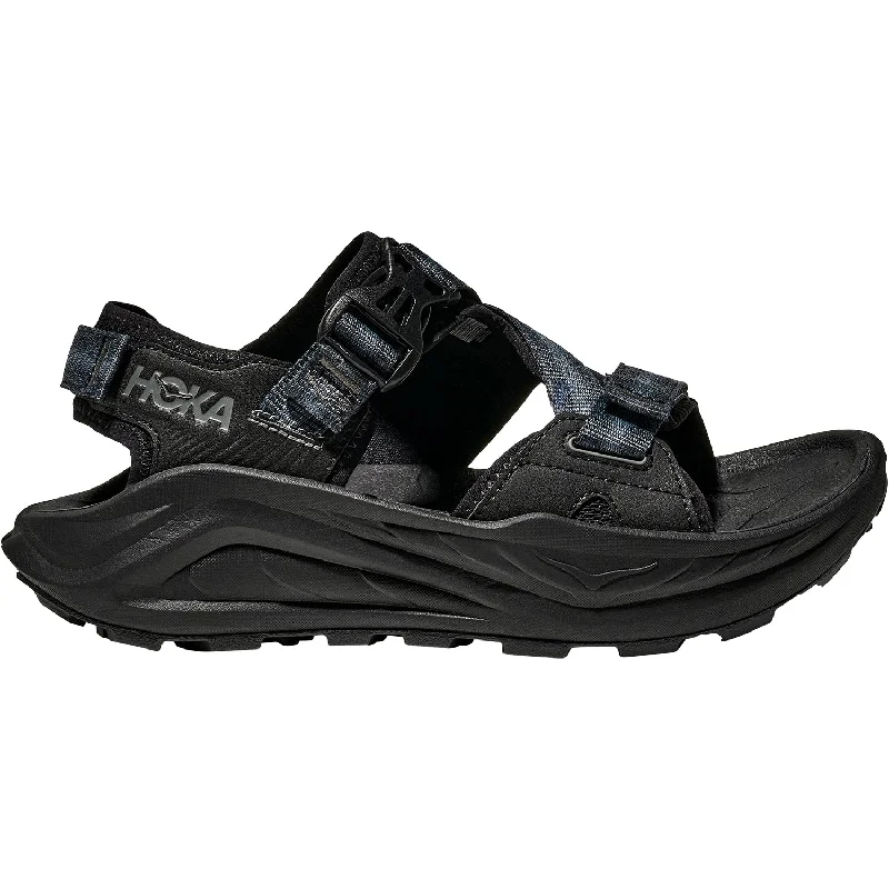 Sandals with sleek heels-Men's Hoka Infini Hike TC Black/Black Synthetic