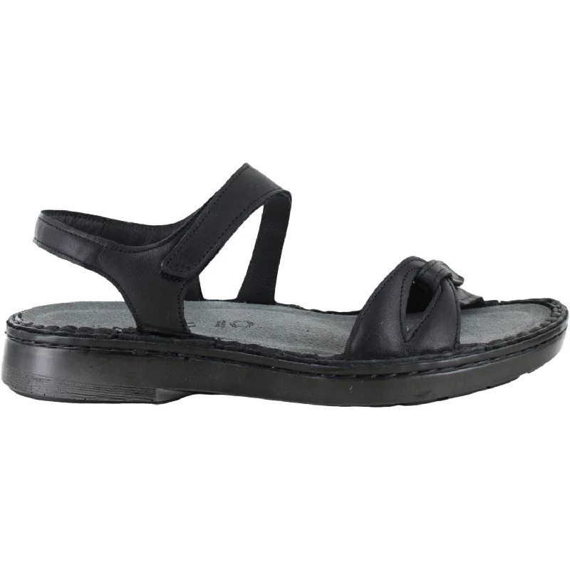 Sandals with bright comfort-Women's Naot Evora Jet Black Leather