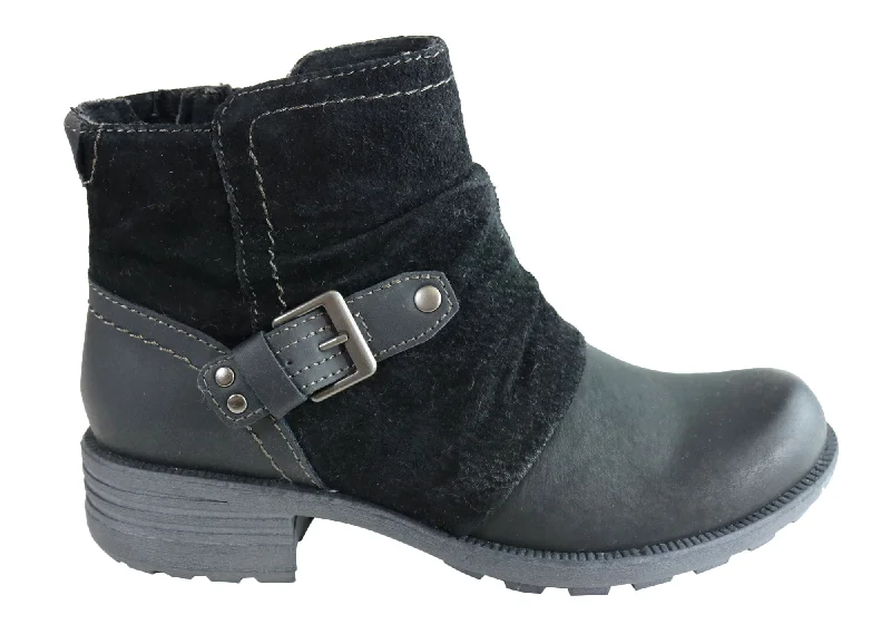 Ankle boots for snowy style-Planet Shoes Peyton Womens Comfy Leather Ankle Boots With Arch Support