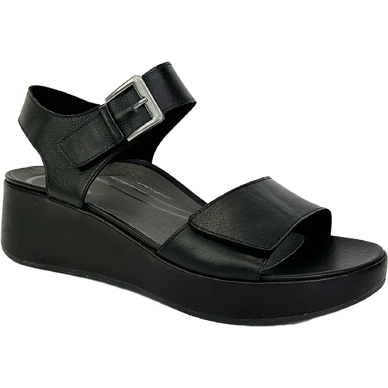 Sandals with soft comfort-Women's Aetrex Ariel Black Leather