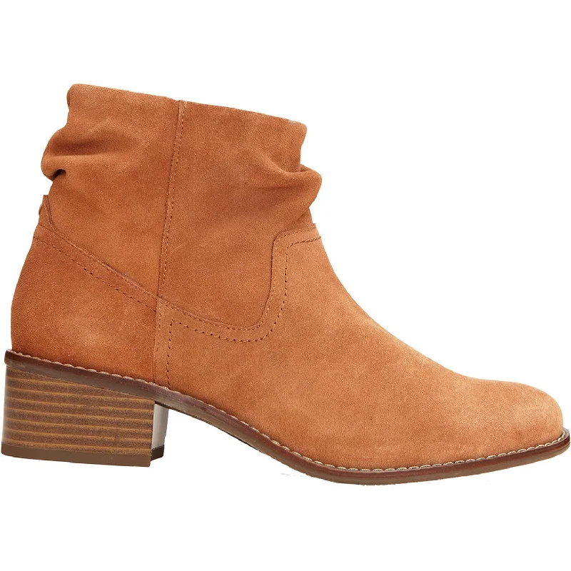 Booties with supportive heelsWomen's Vionic Kanela Toffee Suede