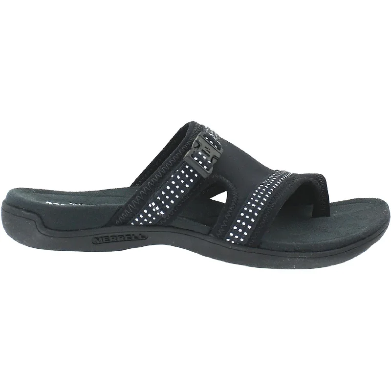 Sandals with chic heels-Women's Merrell District Muri Wrap Black Fabric