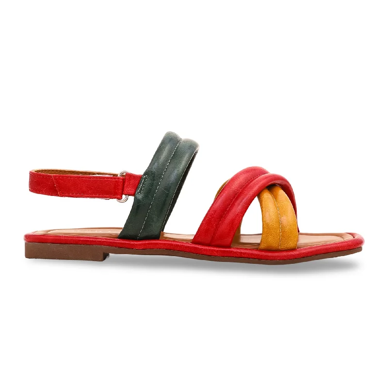 Sandals with trendy soles-Red Formal Sandal FR5188