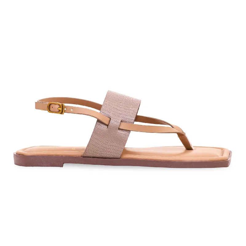 Sandals with soft soles-Beige Formal Sandal FR0507