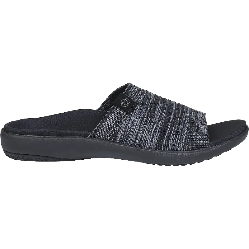 Sandals for warm soles-Women's Spenco Astoria Memory Foam Slide Black Knit Fabric