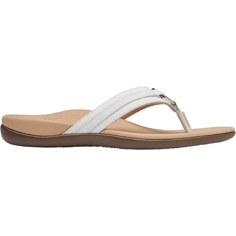 Sandals with trendy heels-Women's Vionic Tide Aloe White Leather