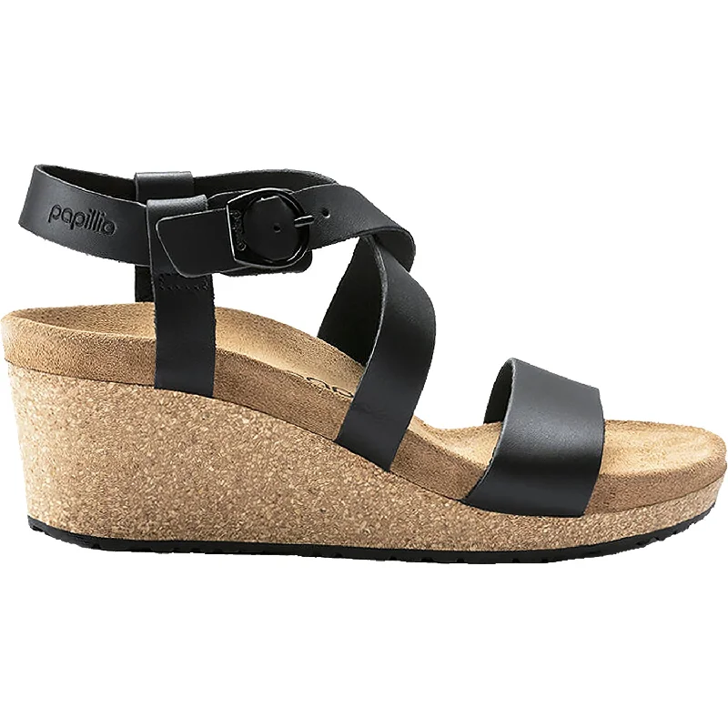 Sandals for daily comfort-Women's Birkenstock Papillio Sibyl Black Leather