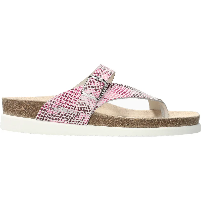 Sandals with slip-on soles-Women's Mephisto Helen Fuchsia Sand Boa Leather