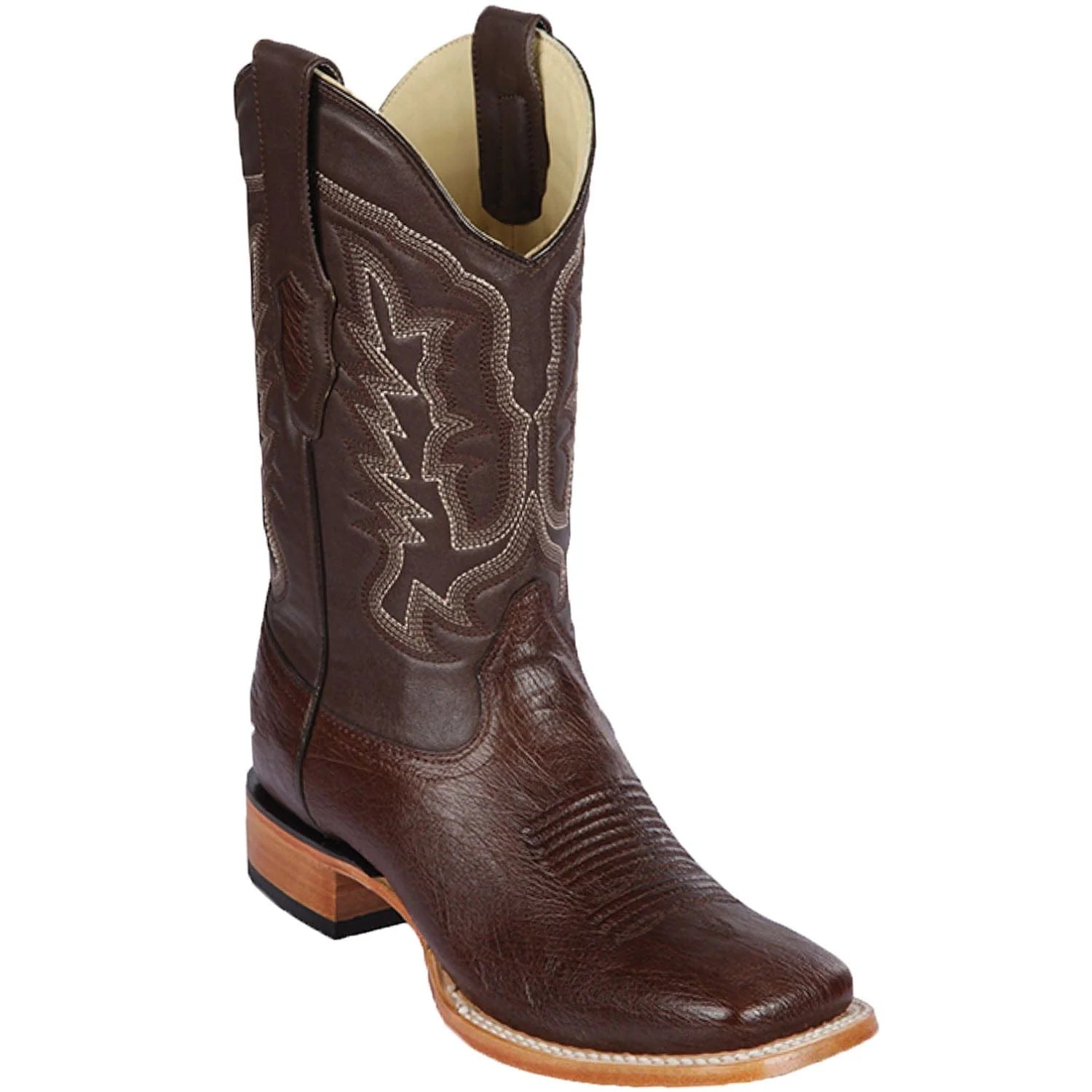 Cowboy boots for western wedding bootsLos Altos 8279705C Men's Brown Genuine Smooth Ostrich Wide Square Toe Cowboy Boots