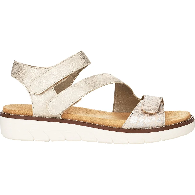 Sandals with slip-on soles-Women's Remonte D2050-60 Jocelyn 50 Cliff/Pearl/Muschel Leather