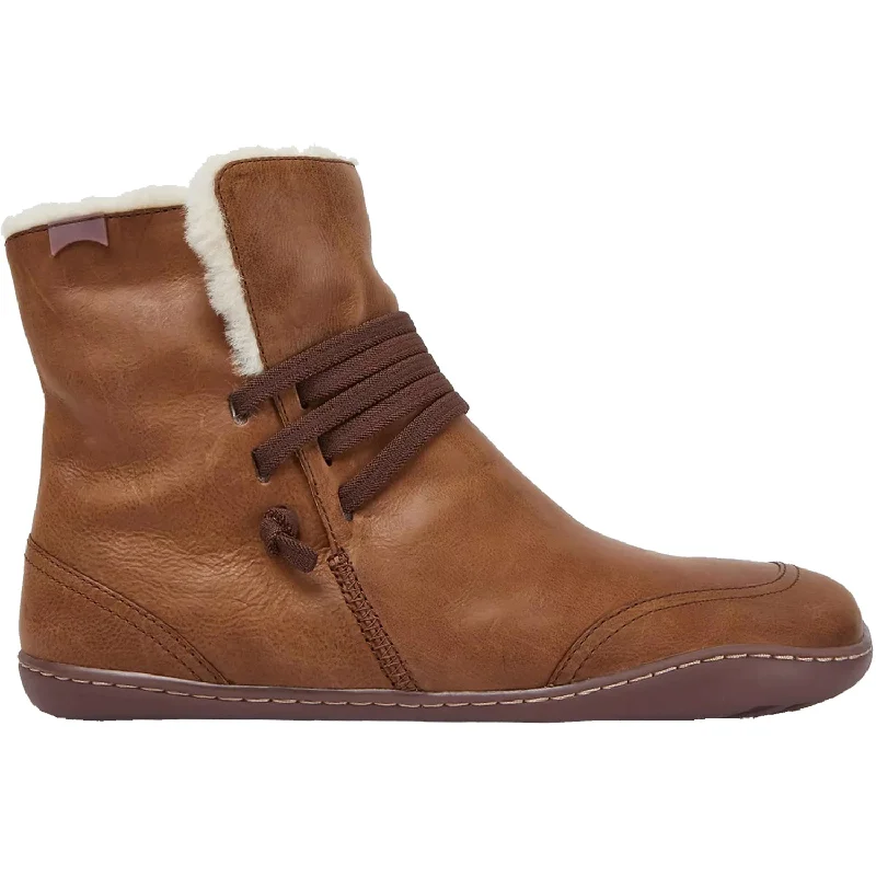 Booties for relaxed toesWomen's Camper Peu Cami Brown Leather