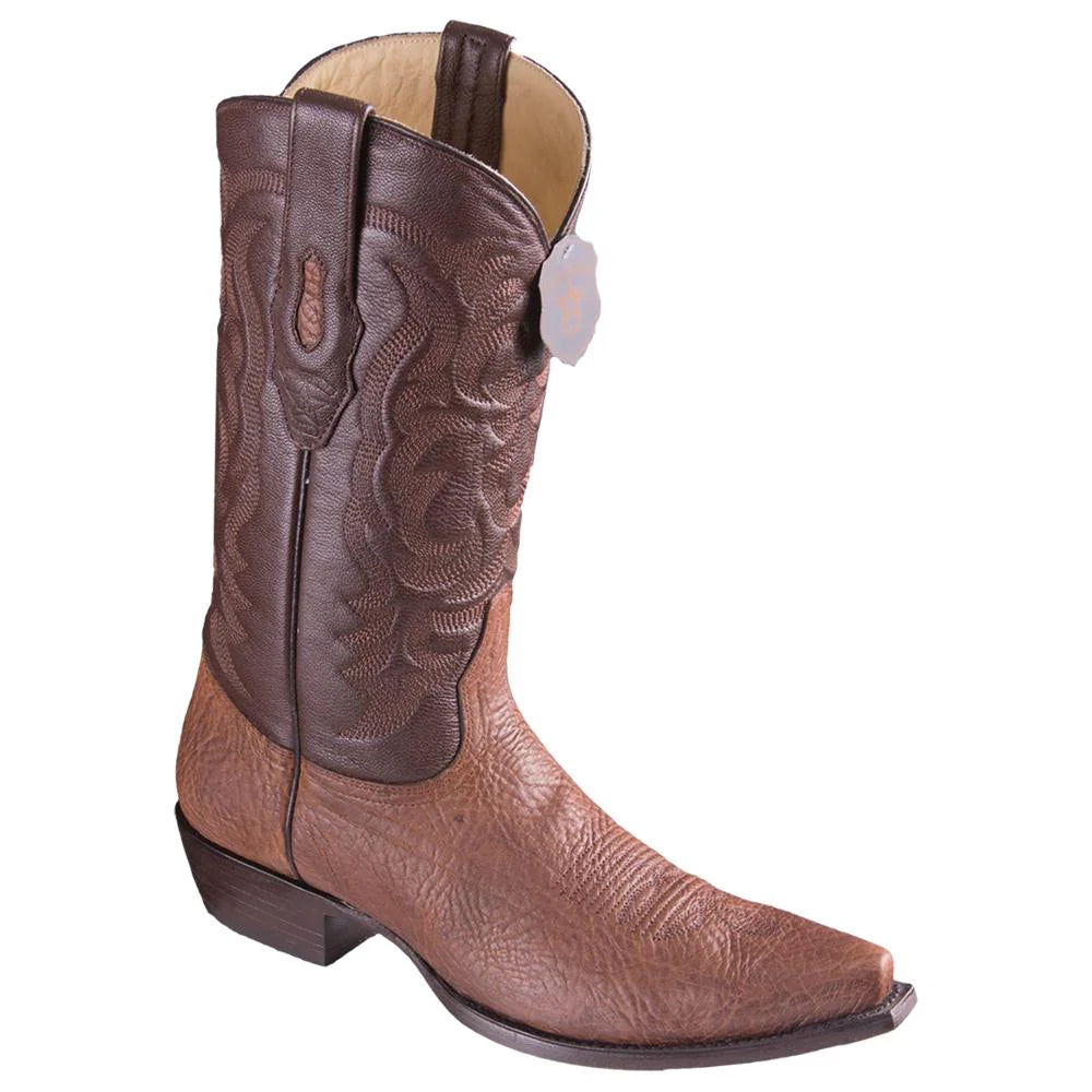 Cowboy boots for western movie buffsLos Altos 943107 Men's Brown Genuine Bull Shoulder Snip Toe Cowboy Boots