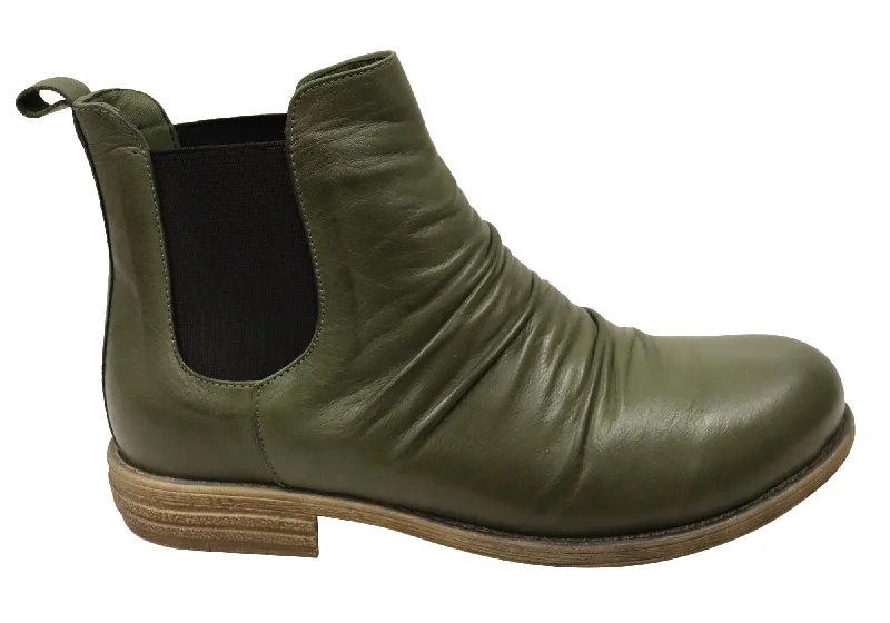 Ankle boots with subtle leather-Orizonte Kyro Womens European Comfortable Leather Ankle Boots