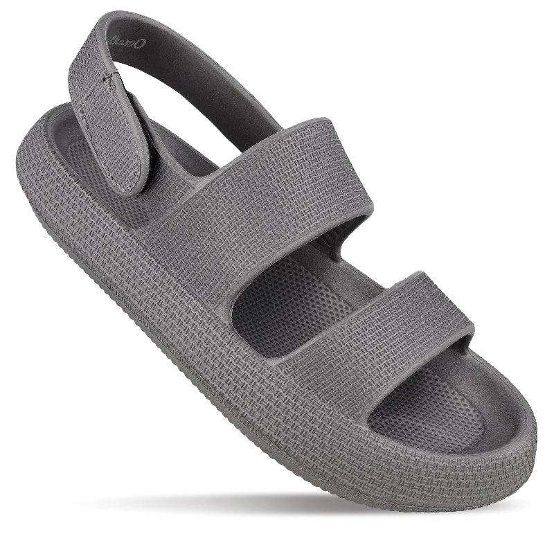 Sandals for rugged heels-Men's Flip Flop Sandals - WC4828 Grey