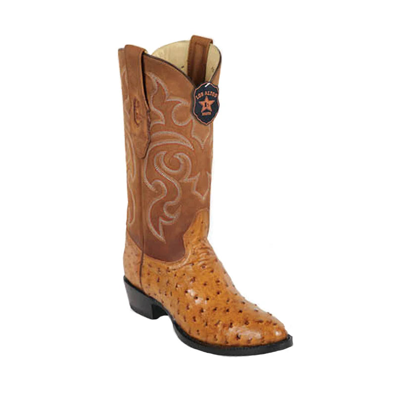 Cowboy boots for cowboy costume ideasLos Altos 990354 Men's Amber Genuine Ostrich J Toe Cowboy Boots