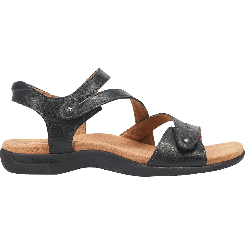 Sandals with soft heels-Women's Taos Big Time Black Leather