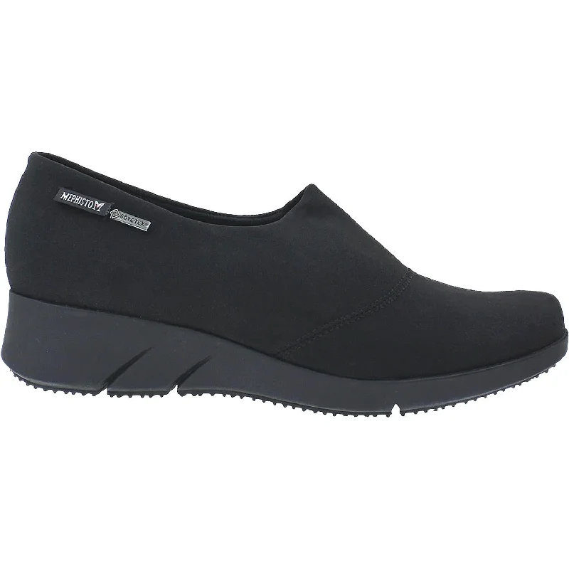 Casual shoes for casual watchers-Women's Mephisto Molly GT Black Stretch Fabric