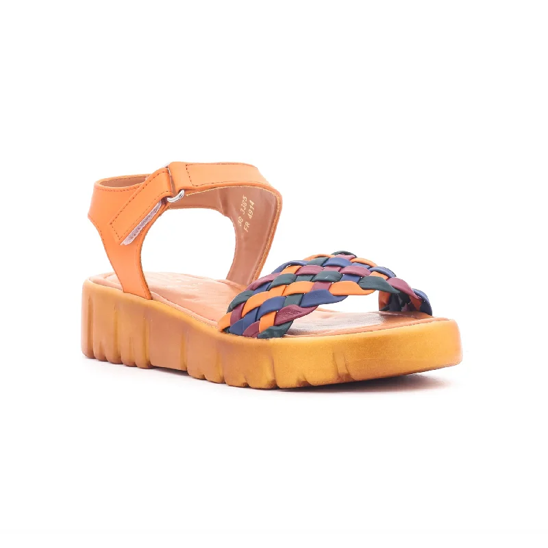 Sandals for daily heels-Orange Formal Sandal FR4914