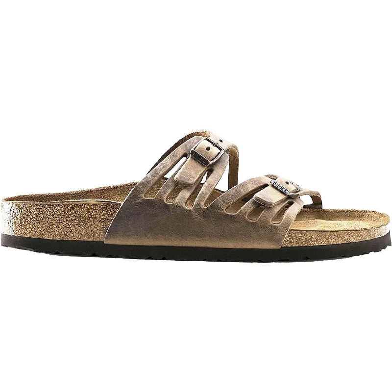 Sandals with vibrant comfort-Women's Birkenstock Granada Soft Footbed Tobacco Oiled Leather