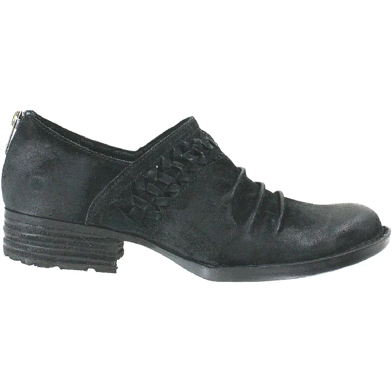 Casual shoes for casual arrangers-Women's Born Katharina Black Distressed Suede