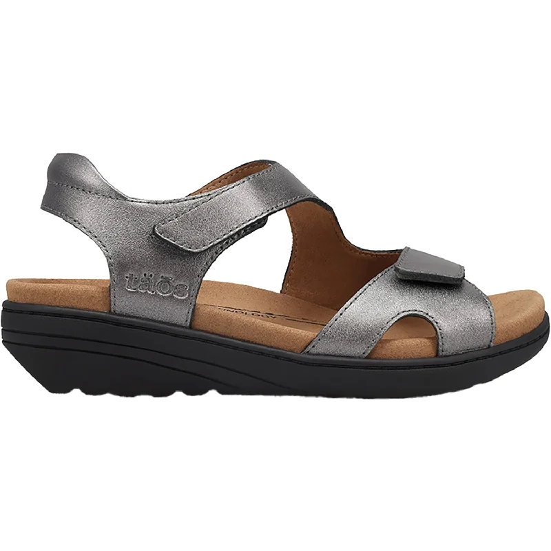 Sandals with firm comfort-Women's Taos Serene Pewter Leather