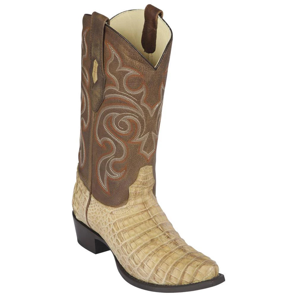 Cowboy boots for western plains styleLos Altos 94G8251 Men's Honey Genuine Caiman Belly Snip Toe Cowboy Boots