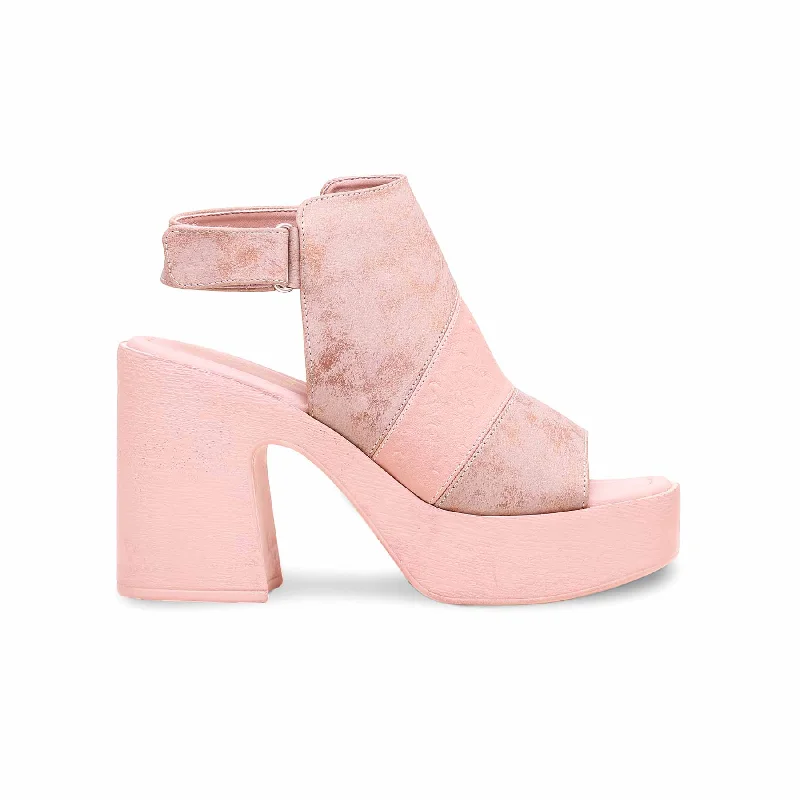 Sandals for sunny days-Pink Formal Wedges Sandal PU0407