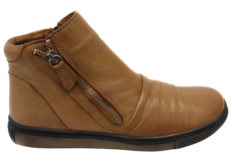 Ankle boots with sleek ease-Orizonte Strath Womens European Comfortable Leather Ankle Boots