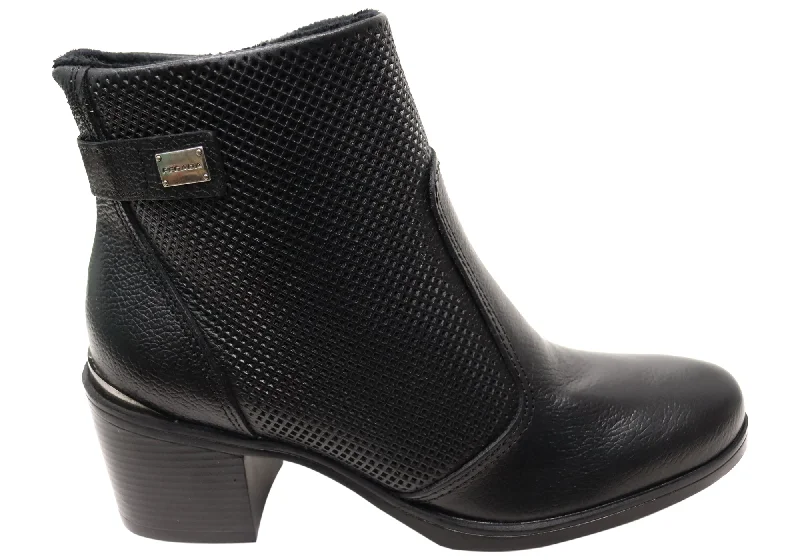 Ankle boots for slim comfort-Pegada Mercury Womens Comfortable Brazilian Leather Ankle Boots